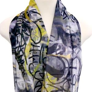 Graffiti infinity scarf for her graphic designer